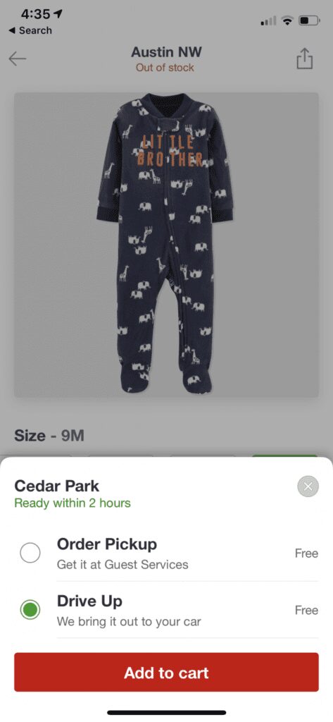 Target Curbside Screenshot