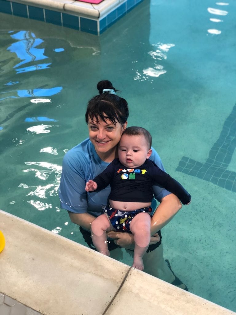 6 Month Old in Swimming Pool