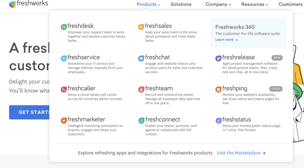 Freshworks is a suite of 11 tools that all work well together. Not all start out free but several have free plans.