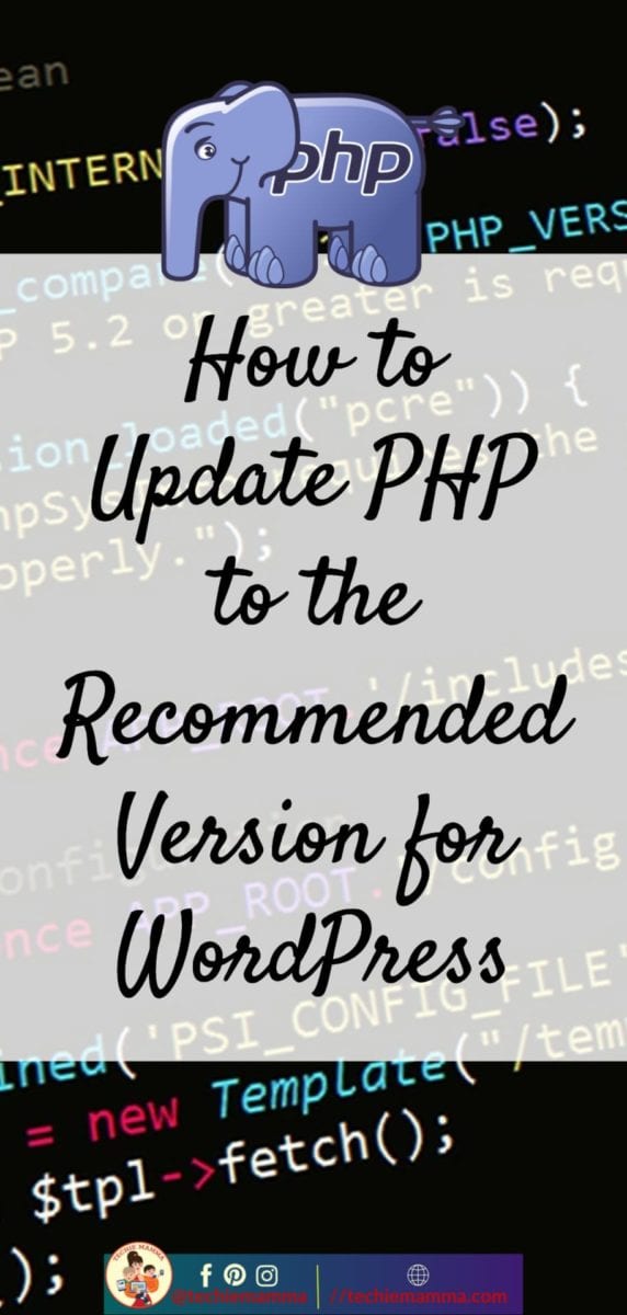 Update PHP for WordPress | Techie Mamma