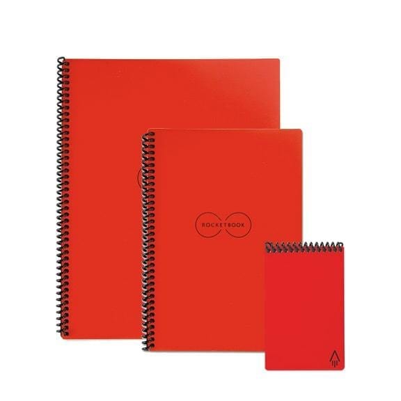 Rocketbook core in red available in three different sizes.