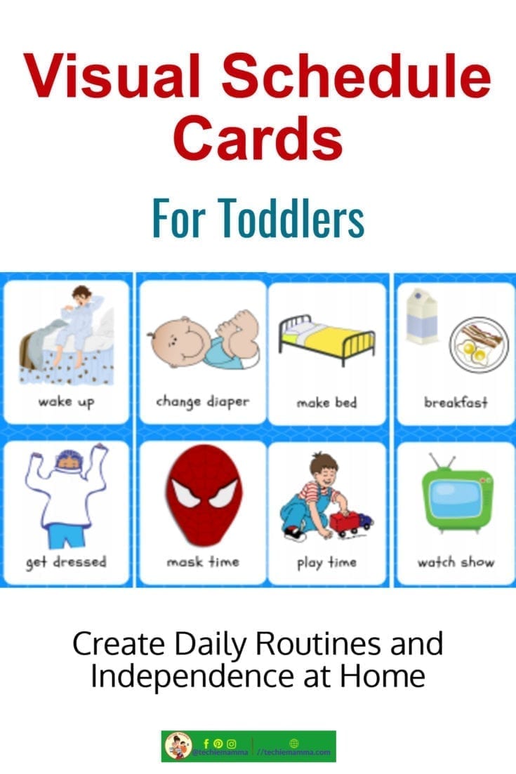 Comfort and Calm with Toddler Visual Routine Cards | Techie Mamma