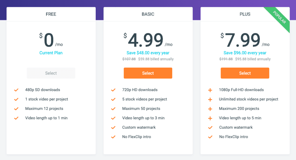 FlexClip Video Creator Pricing