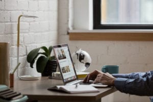 Business coffee computer desk