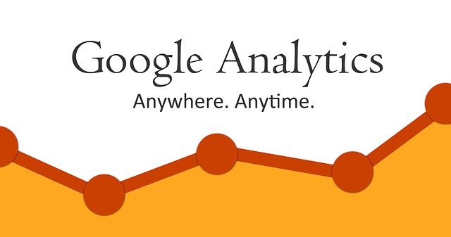 An illustration showing a dotted growing line with the words “Google Analytics. Anywhere. Anytime.”